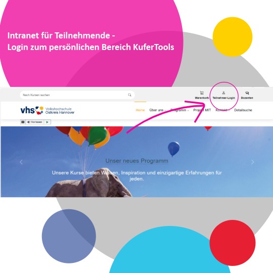 Öffnet die Seite 'Intranet für Teilnehmende'